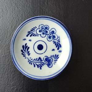 Delftware 🔵⚪ 🇳🇱 | Miniature ceramic hand painted miniature plate